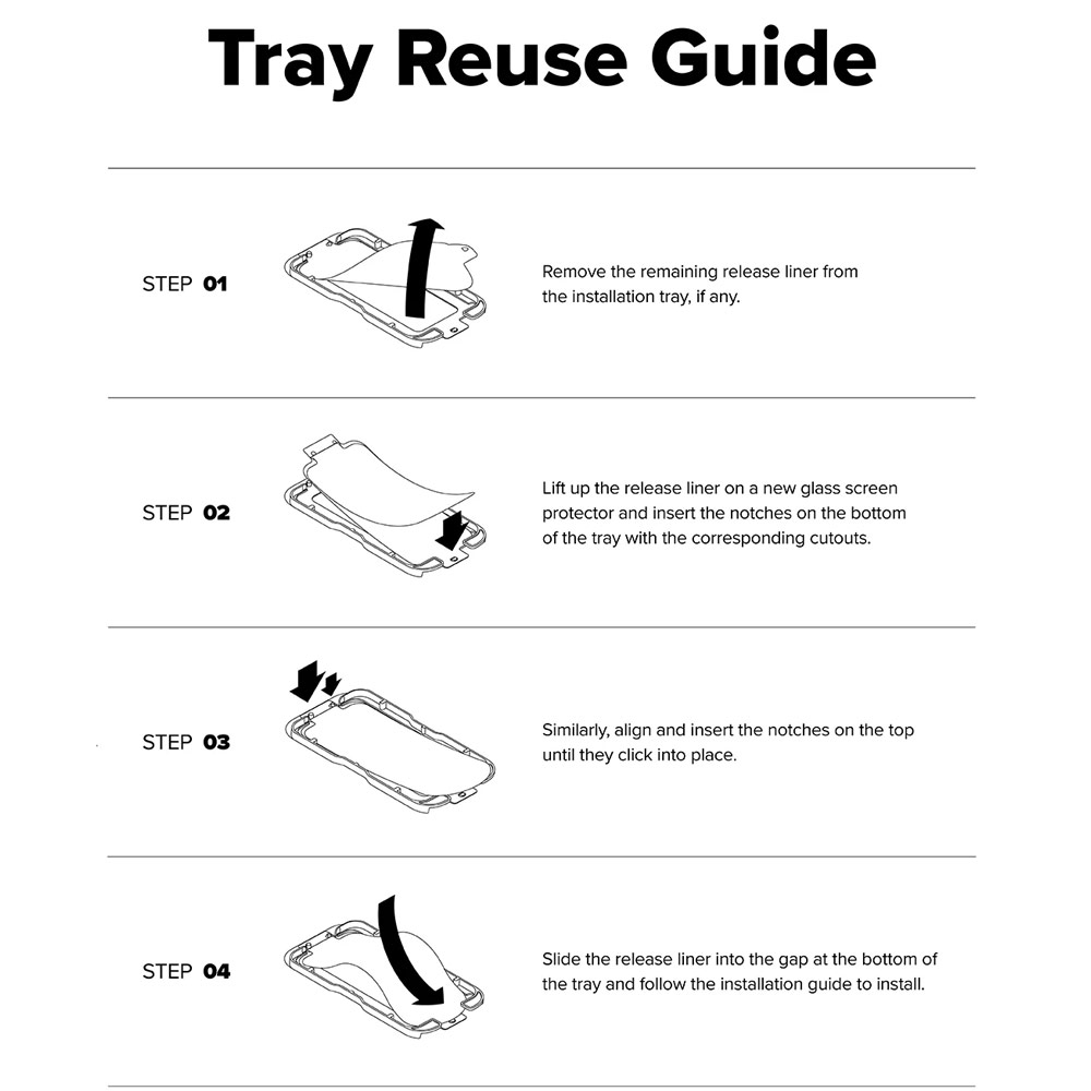 Picture of Nothing Phone 3 Screen Protector | Ringke Easy Slide Tempered Glass Screen Protector for Nothing Phone 3 (Clear) 2pcs