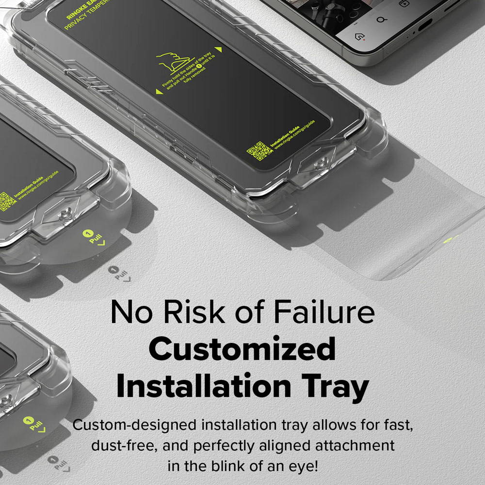 Picture of Samsung Galaxy S25 Screen Protector | Ringke Easy Slide Tempered Glass Screen Protector for Samsung Galaxy S25 (Privacy Anti Peep) 2pcs