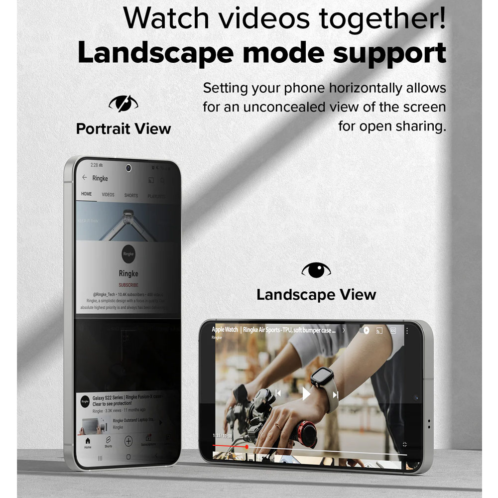 Picture of Samsung Galaxy S25 Screen Protector | Ringke Easy Slide Tempered Glass Screen Protector for Samsung Galaxy S25 (Privacy Anti Peep) 2pcs