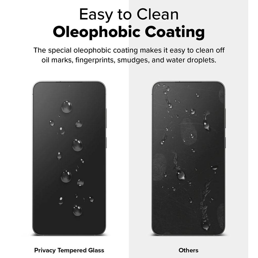 Picture of Samsung Galaxy S25 Screen Protector | Ringke Easy Slide Tempered Glass Screen Protector for Samsung Galaxy S25 (Privacy Anti Peep) 2pcs