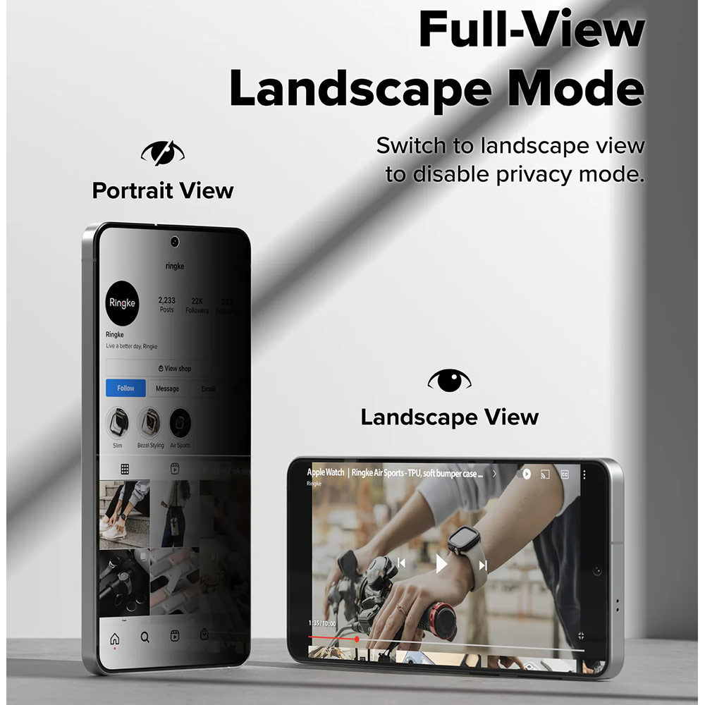 Picture of Samsung Galaxy S26 Plus Screen Protector | Ringke Easy Slide Tempered Glass Screen Protector for Samsung Galaxy S26 Plus (Privacy Anti Peep) 2pcs