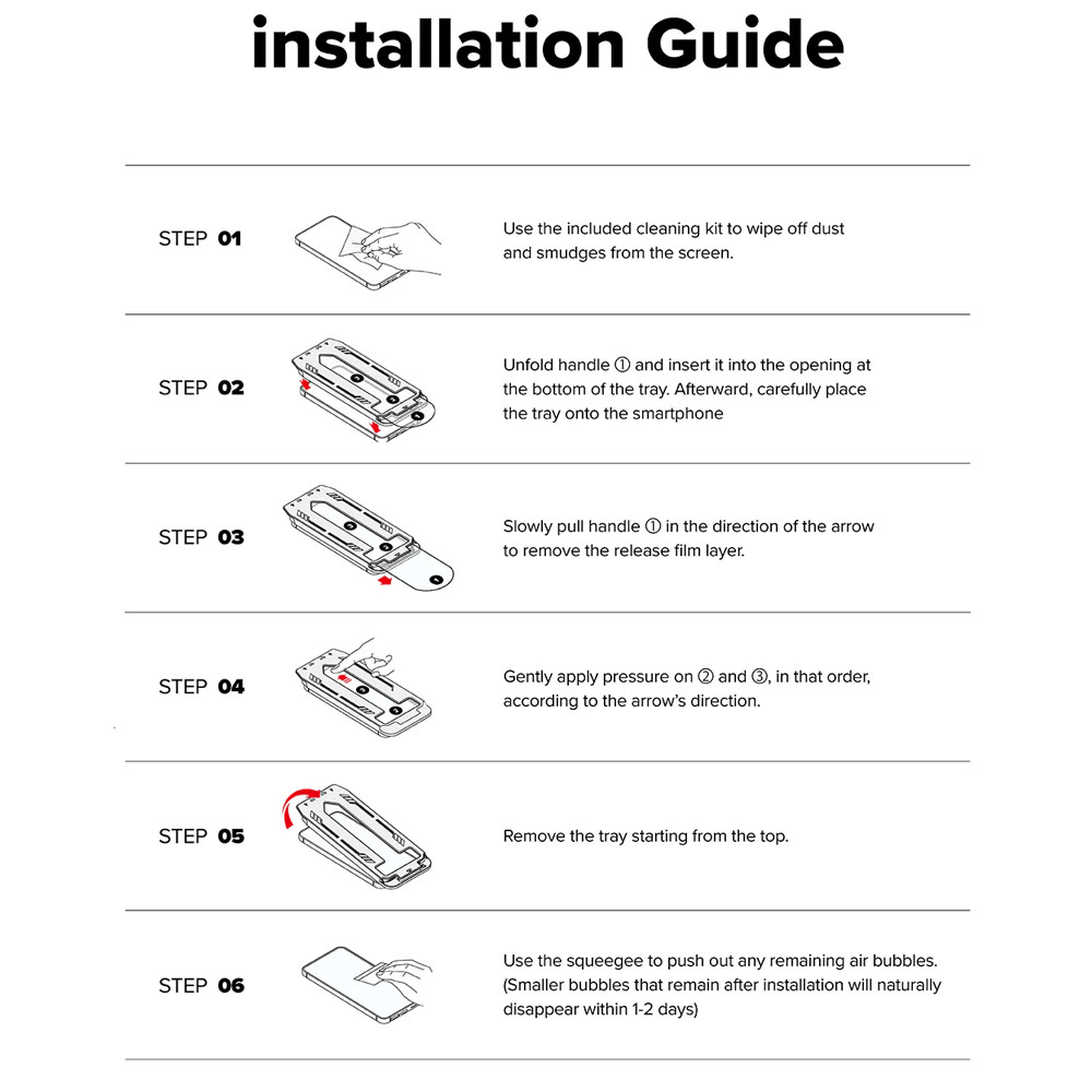 Picture of Google Pixel 9a Screen Protector | Ringke Easy Slide Tempered Glass Screen Protector for Google Pixel 9a (Clear) 2pcs