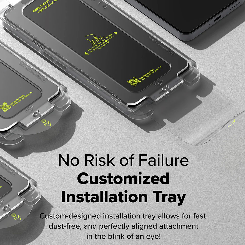 Picture of Nothing Phone 3a Screen Protector | Ringke Easy Slide Tempered Glass Screen Protector for Nothing Phone 3a | Pro (Clear) 2pcs