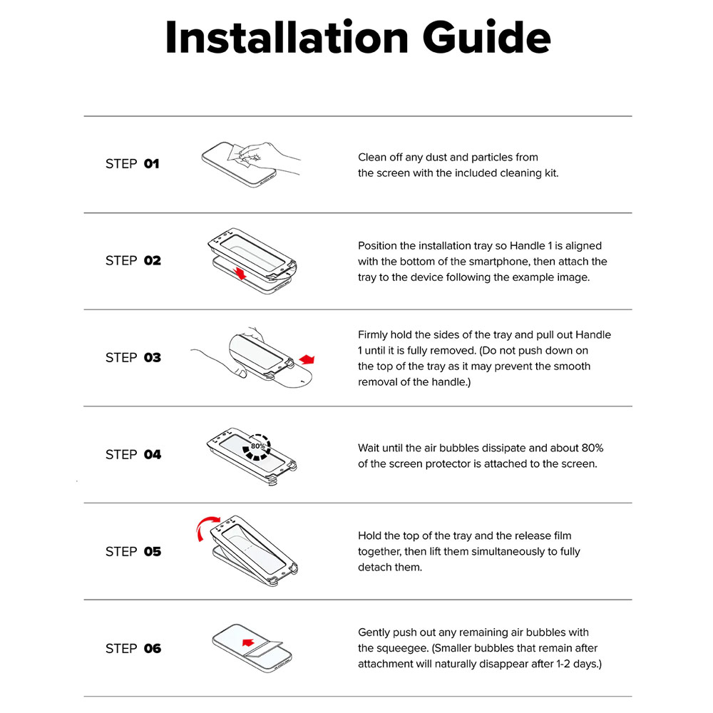 Picture of Nothing Phone 3a Screen Protector | Ringke Easy Slide Tempered Glass Screen Protector for Nothing Phone 3a | Pro (Clear) 2pcs