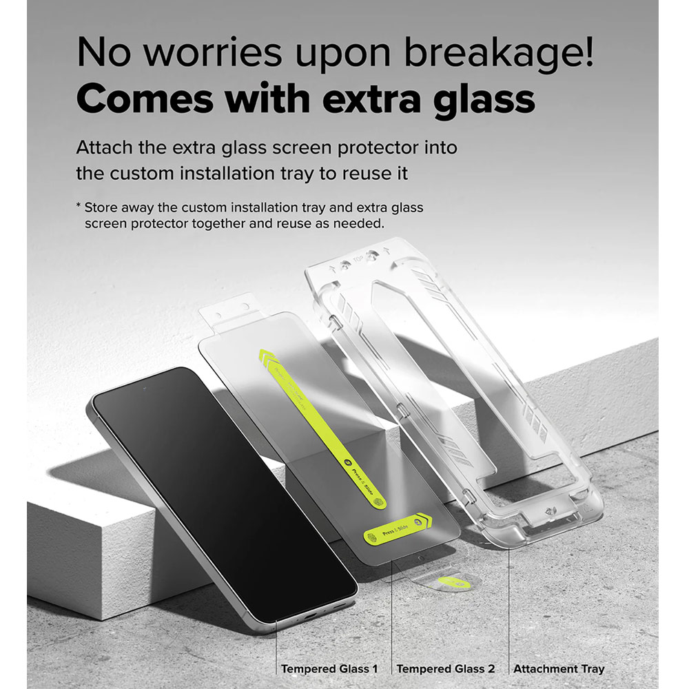 Picture of Samsung Galaxy A56 Screen Protector | Ringke Easy Slide Tempered Glass Screen Protector for Samsung Galaxy A56 (Clear) 2pcs