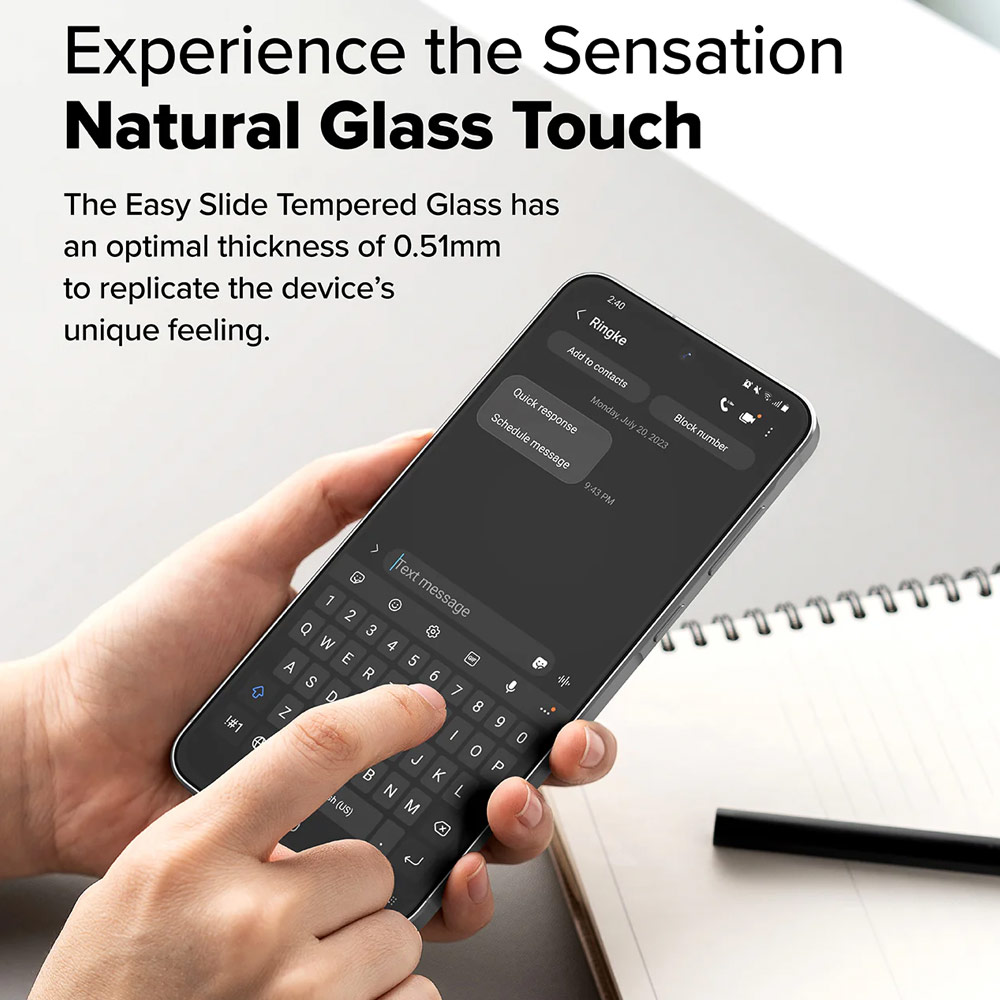 Picture of Samsung Galaxy A56 Screen Protector | Ringke Easy Slide Tempered Glass Screen Protector for Samsung Galaxy A56 (Clear) 2pcs