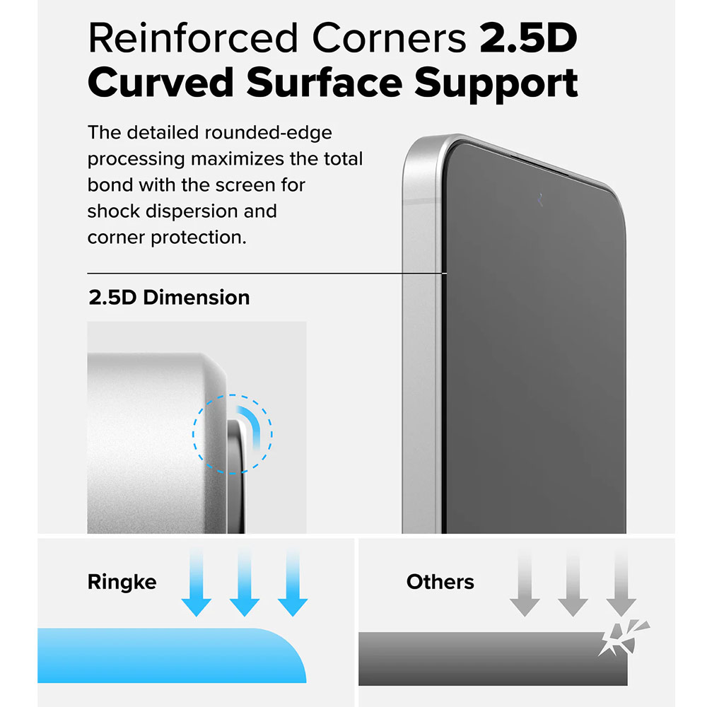 Picture of Samsung Galaxy A56 Screen Protector | Ringke Easy Slide Tempered Glass Screen Protector for Samsung Galaxy A56 (Clear) 2pcs