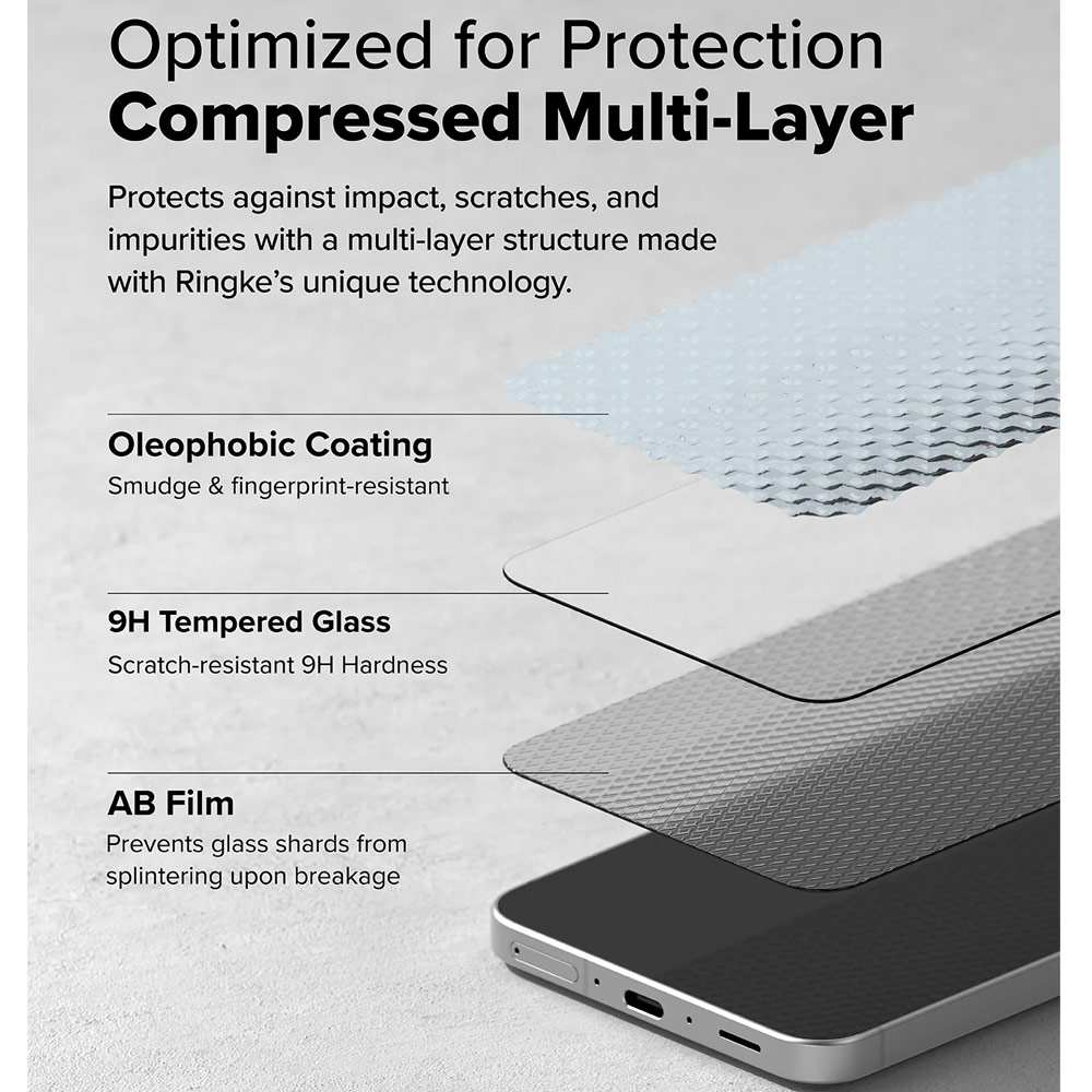 Picture of Samsung Galaxy A56 Screen Protector | Ringke Easy Slide Tempered Glass Screen Protector for Samsung Galaxy A56 (Clear) 2pcs