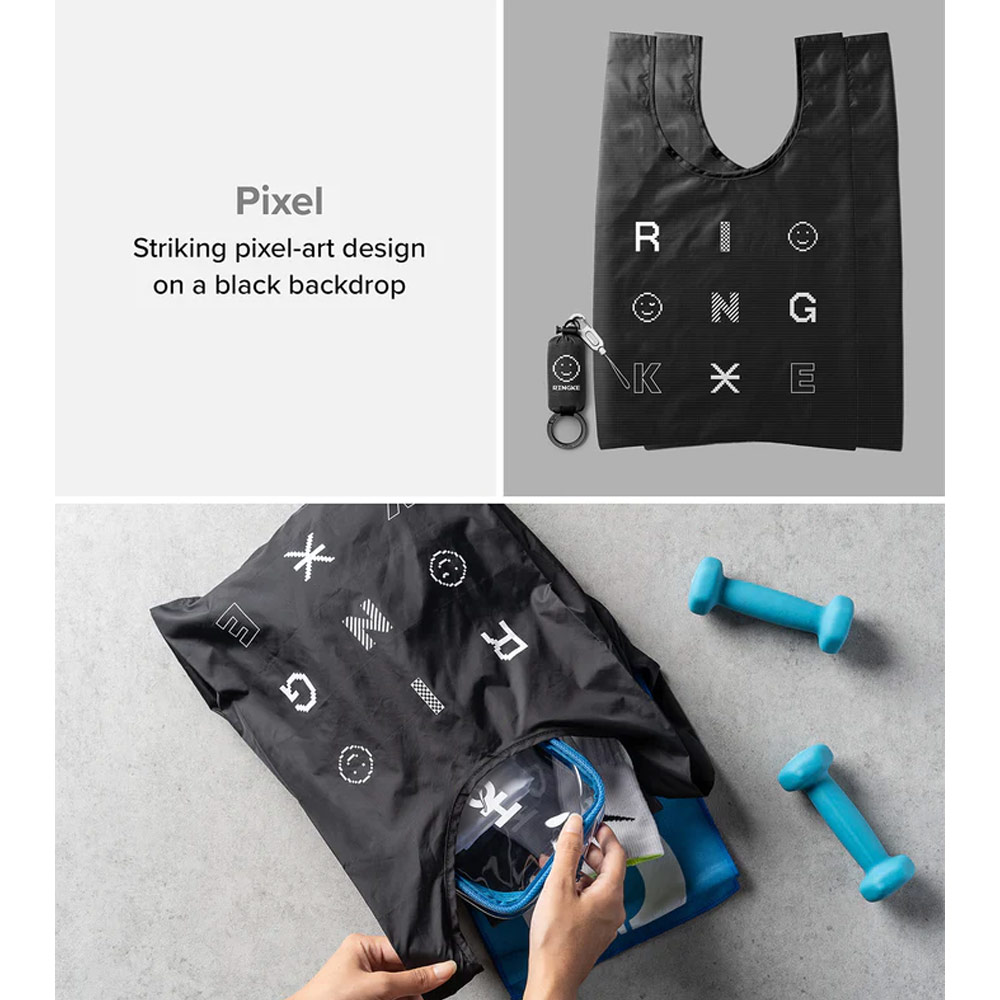 Picture of Ringke Day-Me Nylon Lightweight Easy Folding Hand Carry Bag (Pixel)