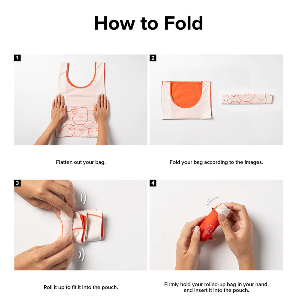 Picture of Ringke Day-Me Nylon Lightweight Easy Folding Hand Carry Bag (Pixel)