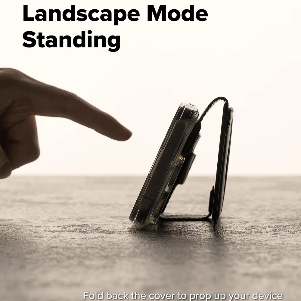 Picture of Apple iPhone 15 6.1  | Ringke Folio Grip Wallet Magnetic Flip Cover Card Holder for iPhone 16 Pro iPhone 16  (Black)