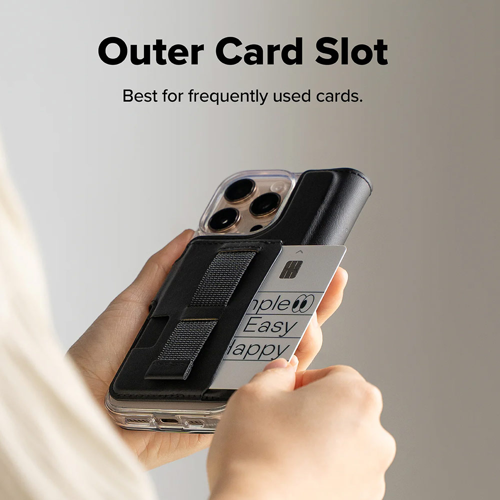 Picture of Apple iPhone 15 Plus 6.7 | Ringke Folio Grip Wallet Magnetic Flip Cover Card Holder for iPhone 16 Pro Max iPhone 16 Plus (Black)