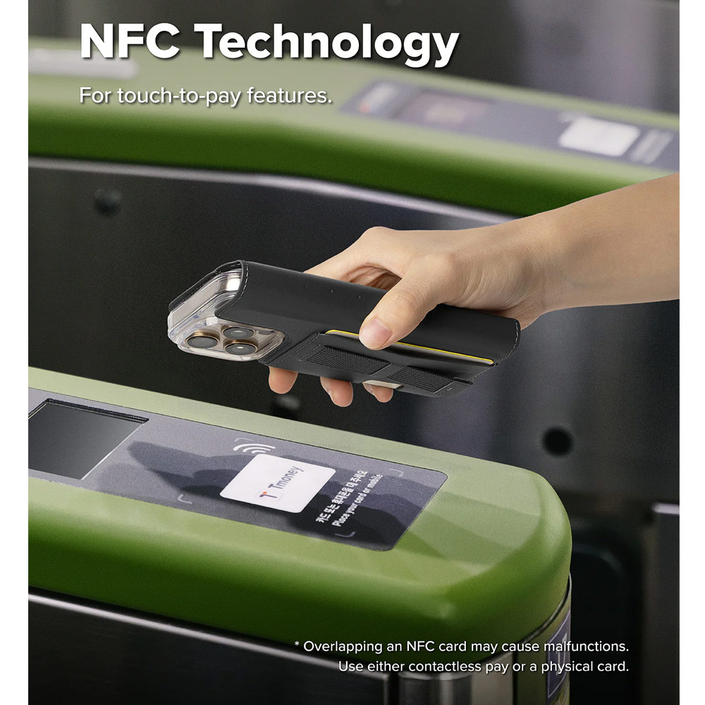 Picture of Apple iPhone 15 Plus 6.7 | Ringke Folio Grip Wallet Magnetic Flip Cover Card Holder for iPhone 16 Pro Max iPhone 16 Plus (Black)