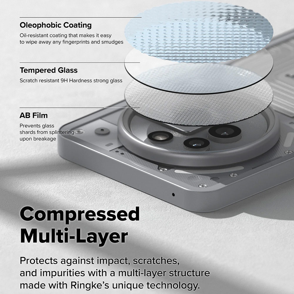 Picture of Nothing Phone 3a Pro | Ringke Camera Tempered Glass Protector for Nothing Phone (3a) Pro (2pcs)