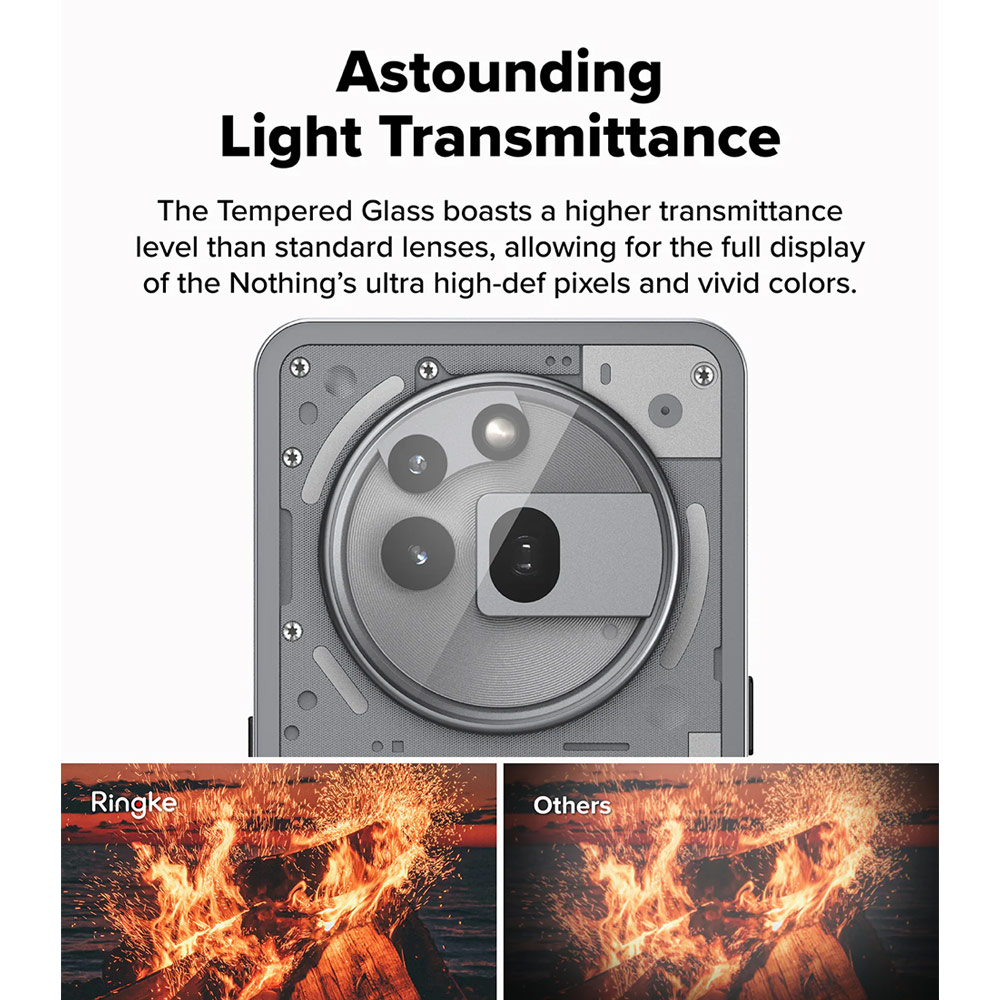 Picture of Nothing Phone 3a Pro | Ringke Camera Tempered Glass Protector for Nothing Phone (3a) Pro (2pcs)