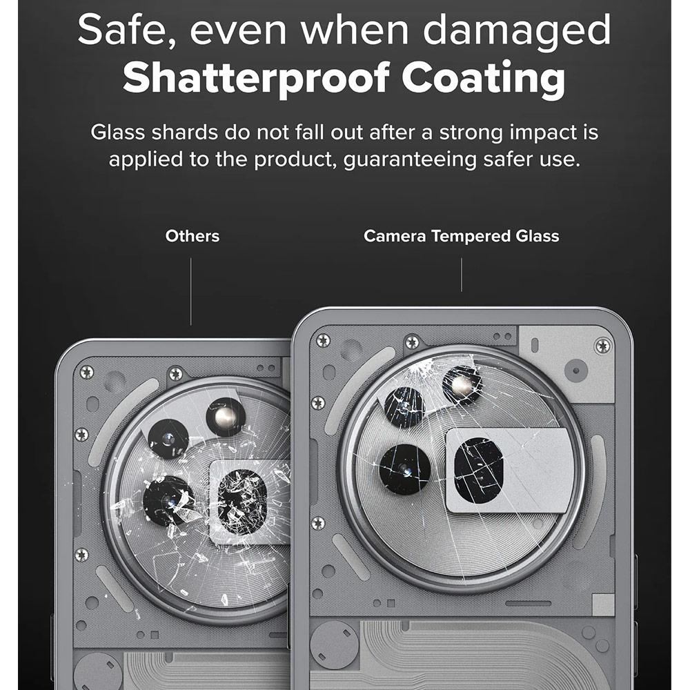 Picture of Nothing Phone 3a Pro | Ringke Camera Tempered Glass Protector for Nothing Phone (3a) Pro (2pcs)