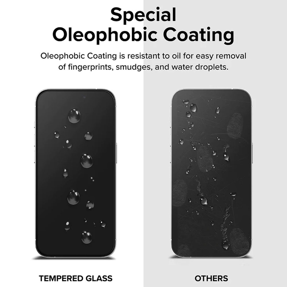 Picture of Apple iPhone 15 Pro Max 6.7 Screen Protector | Ringke Tempered Glass Full Cover Glass Screen Protector with Installation Jig Helper for iPhone 15 Pro Max 6.7 (Black)