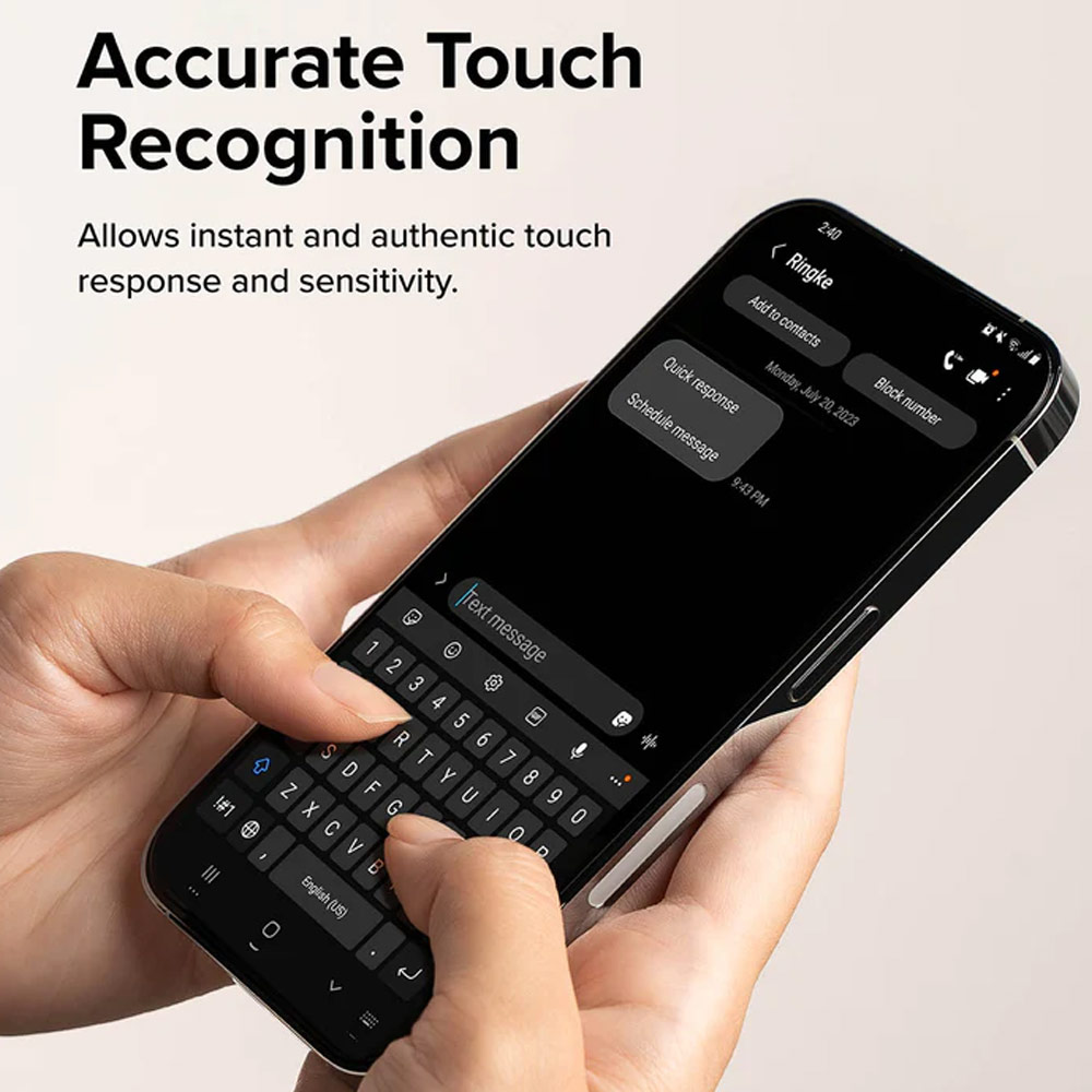 Picture of Apple iPhone 15 Pro Max 6.7 Screen Protector | Ringke Tempered Glass Full Cover Glass Screen Protector with Installation Jig Helper for iPhone 15 Pro Max 6.7 (Black)