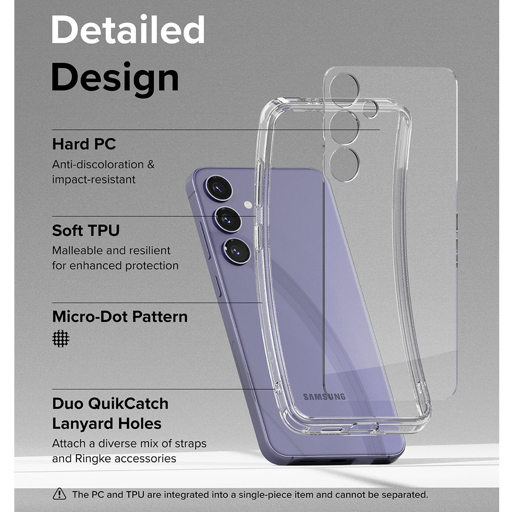 Picture of Samsung Galaxy S24 Case | Ringke Fusion Drop Protection Case for Samsung Galaxy S24 (Clear)