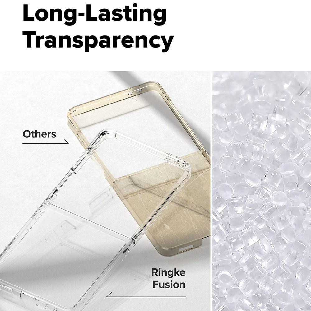Picture of Samsung Galaxy Z Flip 7 Case | Ringke Fusion Protection Case with Strap Hole for Samsung Galaxy Z Flip 7 (Clear)
