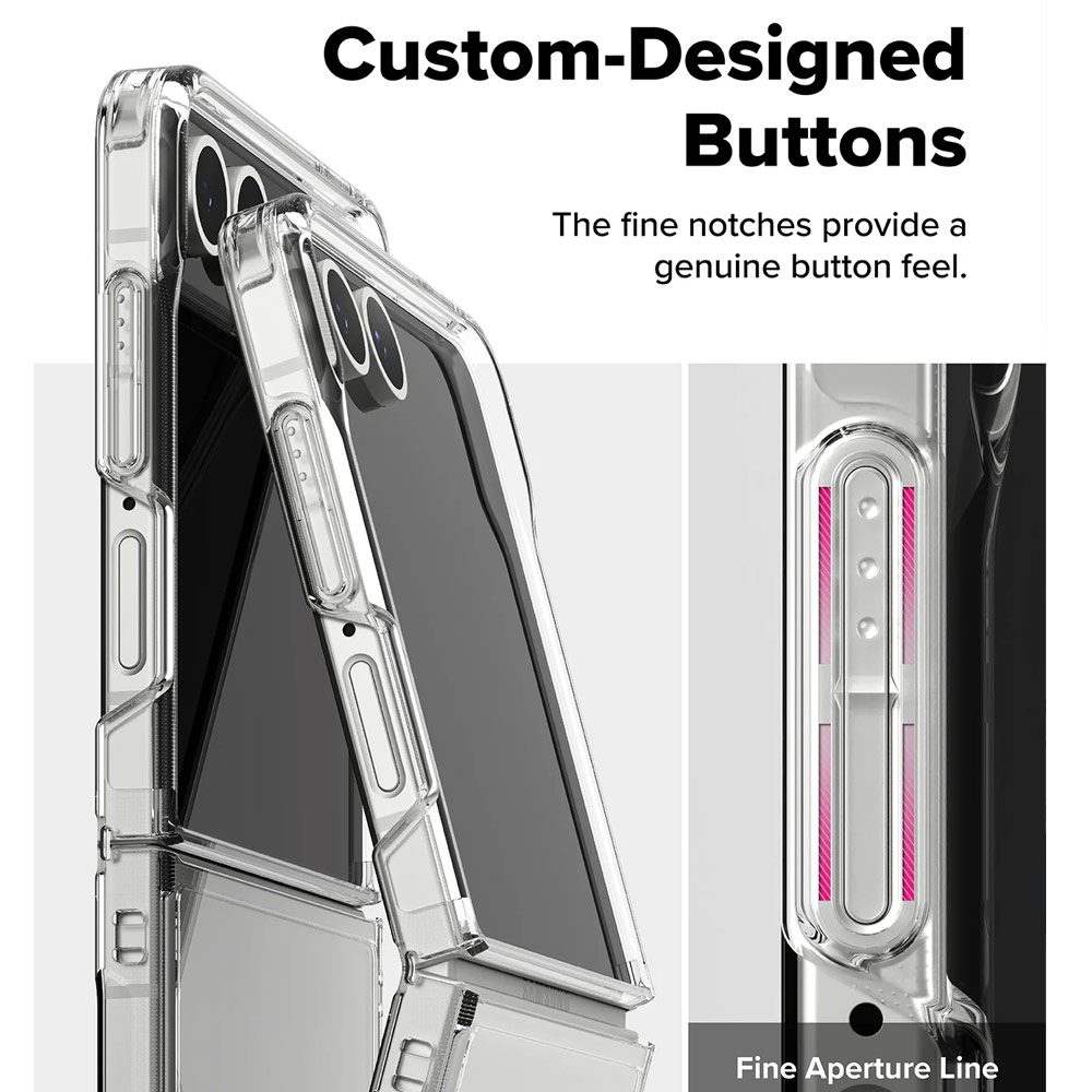 Picture of Samsung Galaxy Z Flip 7 Case | Ringke Fusion Protection Case with Strap Hole for Samsung Galaxy Z Flip 7 (Clear)