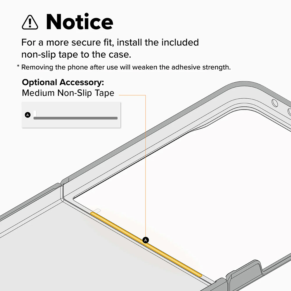 Picture of Samsung Galaxy Z Flip 7 Case | Ringke Fusion Protection Case with Strap Hole for Samsung Galaxy Z Flip 7 (Clear)