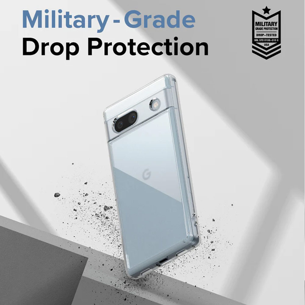 Picture of Google Pixel 7a  | Ringke Fusion Hybrid Clear Protection for Google Pixel 7a (Matte Clear)