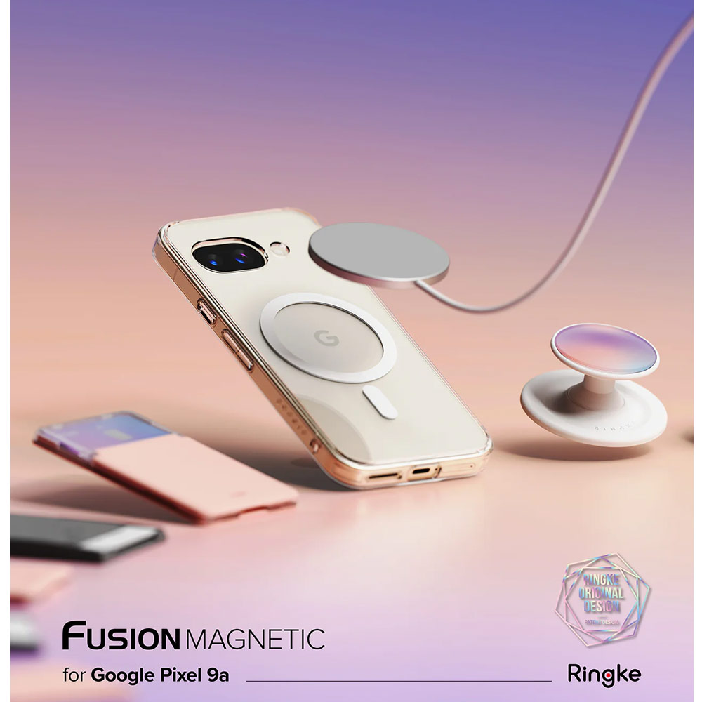 Picture of Google Pixel 9a Case | Ringke Fusion Magnetic Clear Drop Drop Protection Case for Google Pixel 9a (Clear)