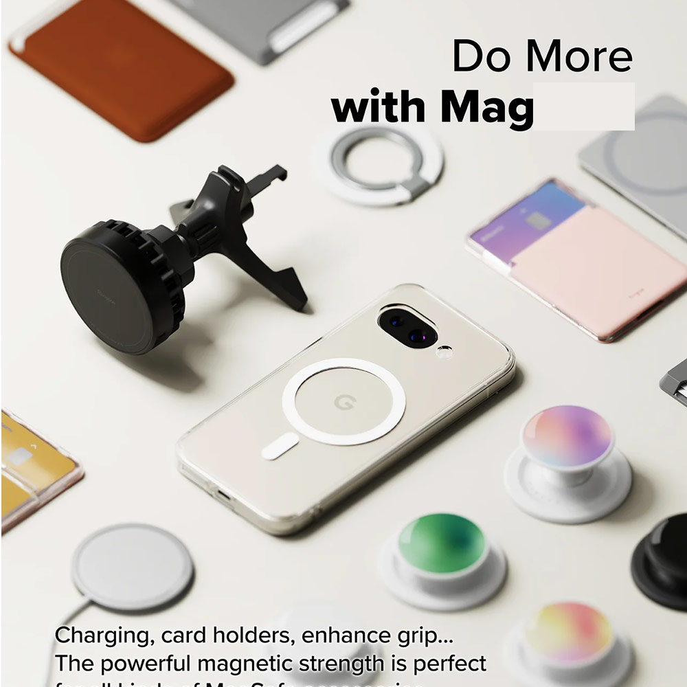 Picture of Google Pixel 9a Case | Ringke Fusion Magnetic Clear Drop Drop Protection Case for Google Pixel 9a (Clear)