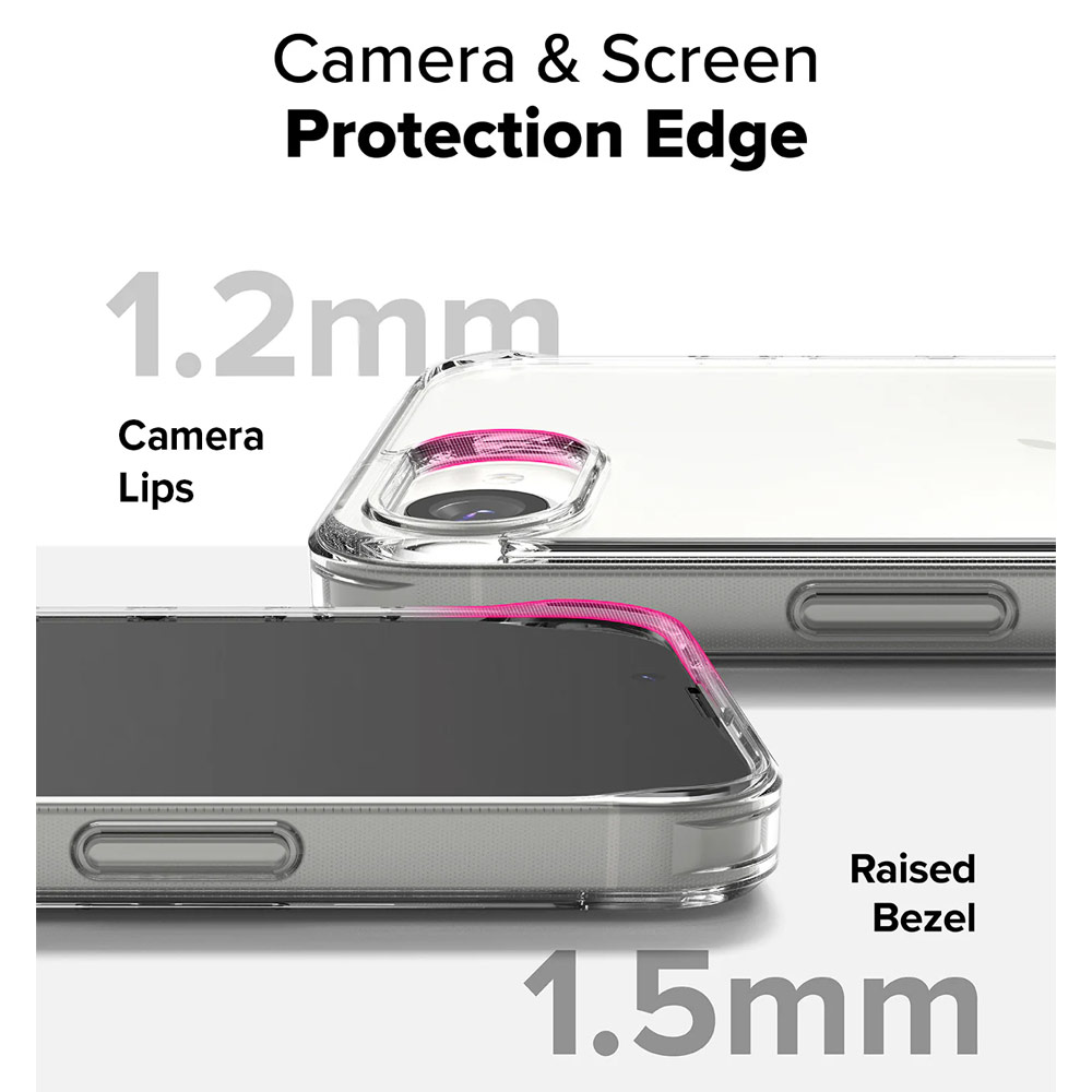 Picture of Apple iPhone 16e Case | Ringke Fusion Magnetic Transparent Hybrid Protection Case for iPhone 16e (Clear)