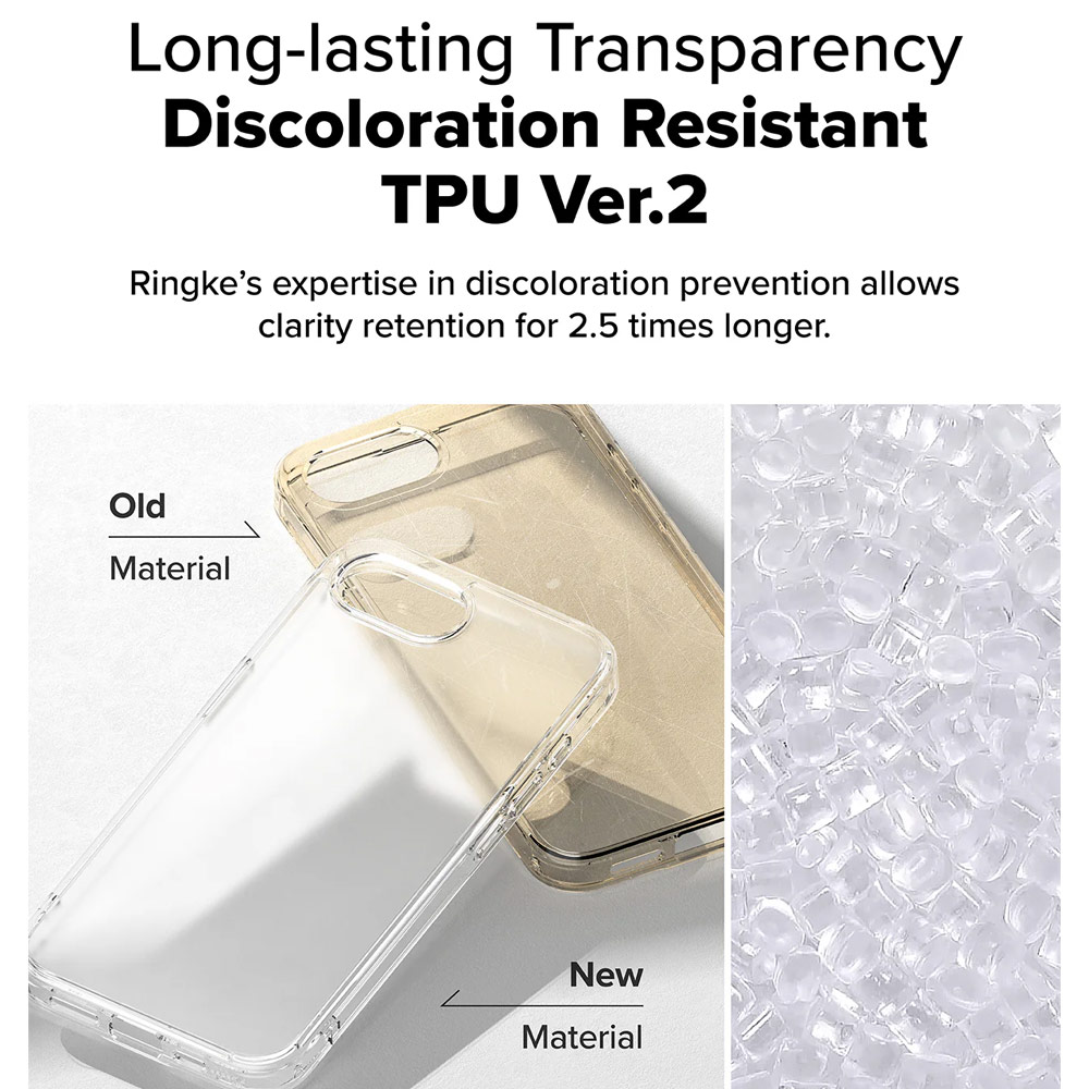 Picture of Apple iPhone 16e Case | Ringke Fusion Transparent Hybrid Protection Case for iPhone 16e (Matte)