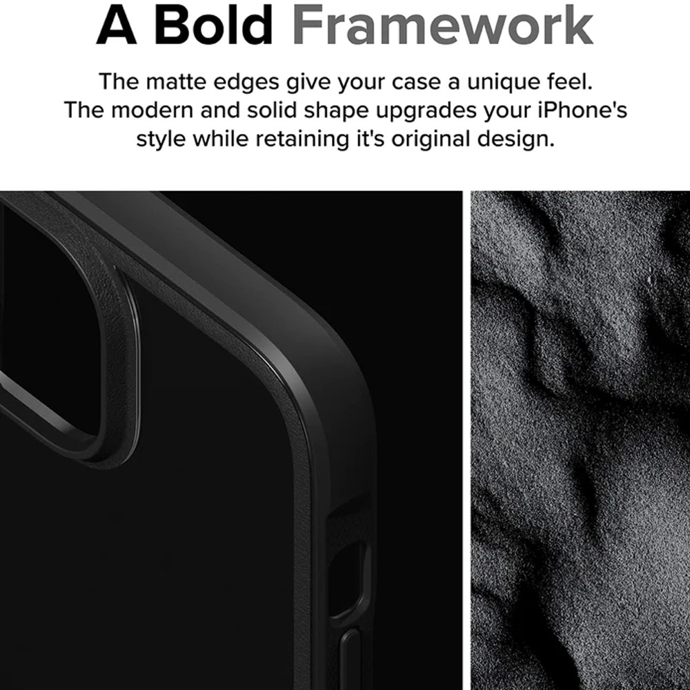 Picture of Apple iPhone 15 6.1 Case | Ringke Fusion Bold Anti Yellow Back Plate Drop Protection Case for Apple iPhone 15 6.1 (Matte Gray)