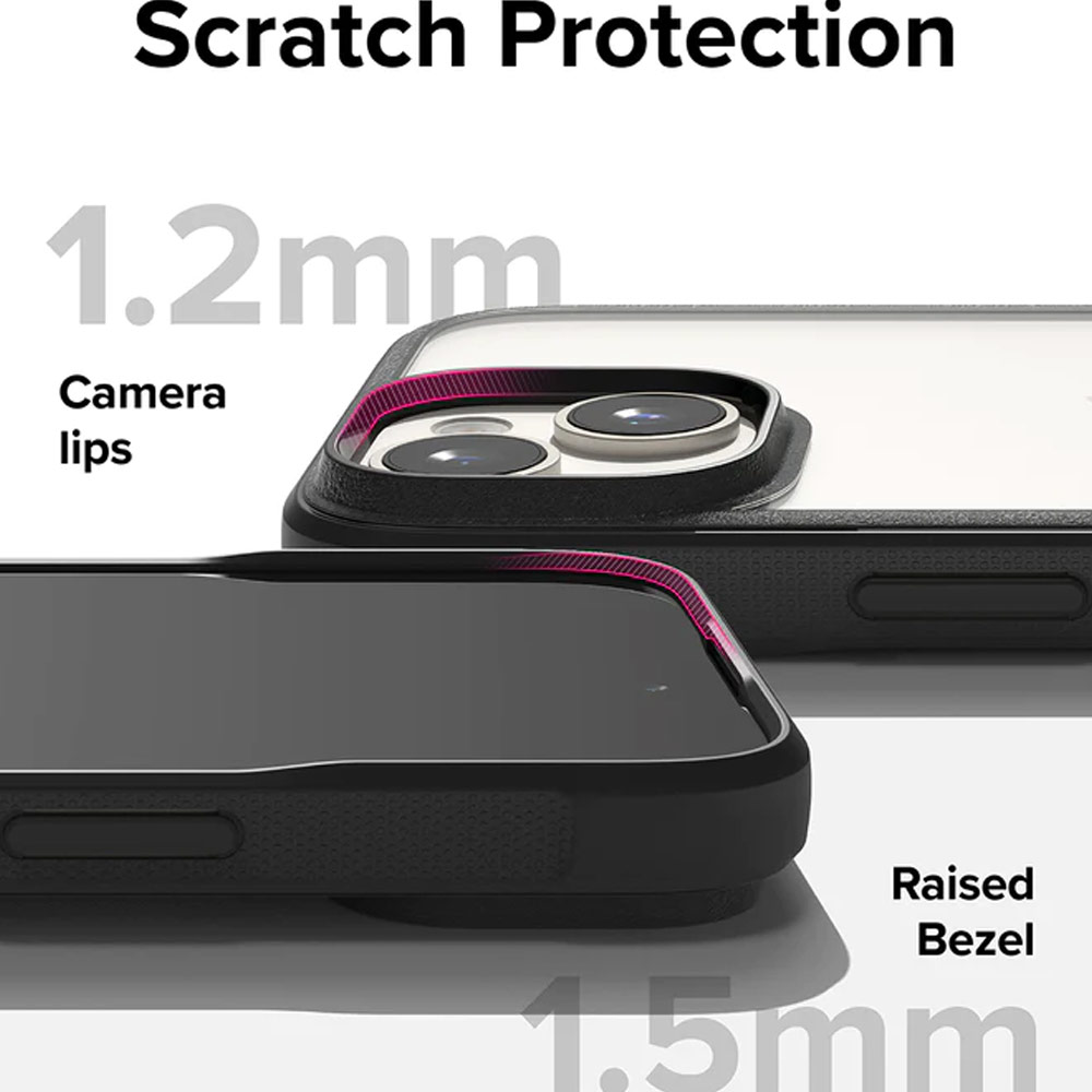 Picture of Apple iPhone 15 6.1 Case | Ringke Fusion Bold Anti Yellow Back Plate Drop Protection Case for Apple iPhone 15 6.1 (Matte Gray)