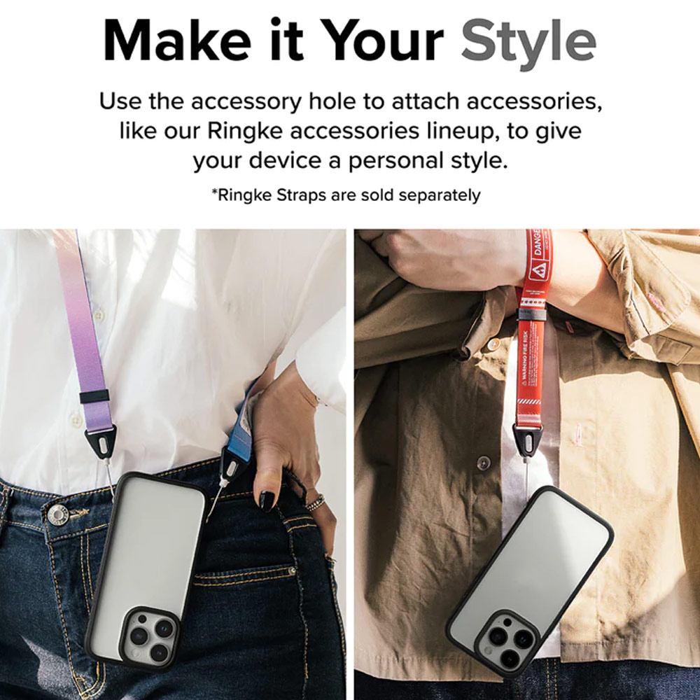 Picture of Apple iPhone 15 Pro Max 6.7 Case | Ringke Fusion Bold Anti Yellow Back Plate Drop Protection Case for Apple iPhone 15 Pro Max 6.7 (Matte Gray)