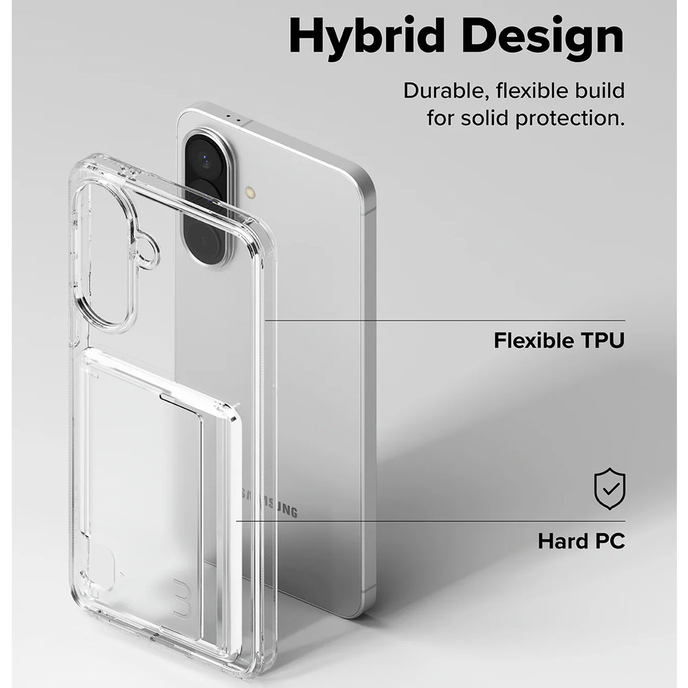 Picture of Samsung Galaxy A57 Case | Ringke Fusion Card Transparent Hybrid Card Holder Protection Case for Samsung Galaxy A57 (Clear)