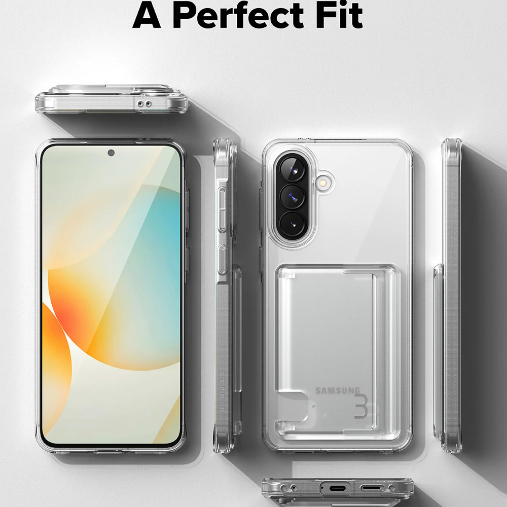 Picture of Samsung Galaxy A57 Case | Ringke Fusion Card Transparent Hybrid Card Holder Protection Case for Samsung Galaxy A57 (Clear)