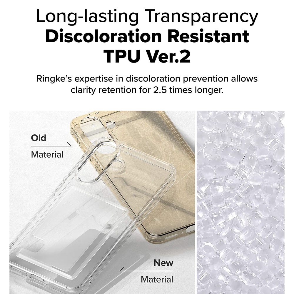 Picture of Samsung Galaxy A36 Case | Ringke Fusion Card Hybrid Protection Case for Samsung Galaxy A36 A56 (Clear)