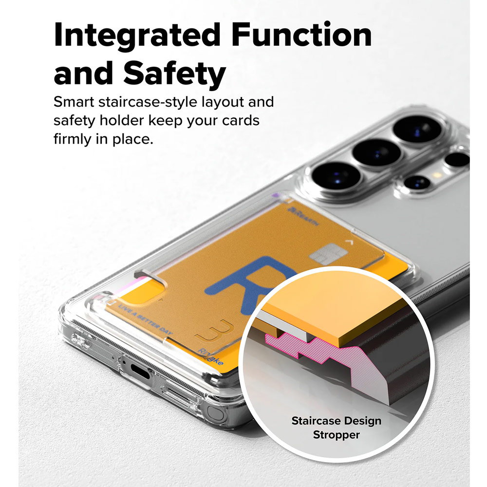 Picture of Samsung Galaxy S26 Ultra Case | Ringke Fusion Card Holder Protection Case for Samsung Galaxy S26 Ultra (Clear)