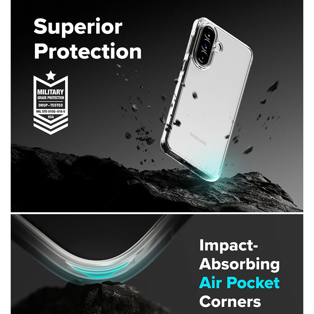 Picture of Samsung Galaxy A57 Case | Ringke Fusion Transparent Hybrid Protection Case for Samsung Galaxy A57 (Clear)