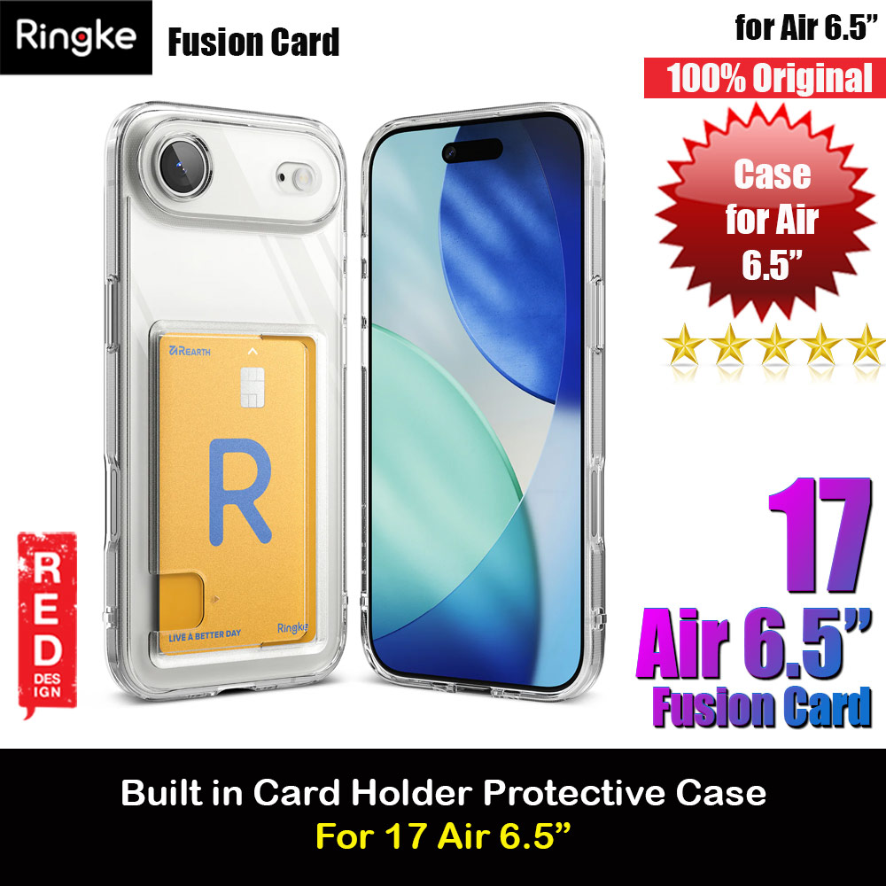 Picture of Ringke Fusion Card Holder Drop Protection Case for iPhone Air 6.5 (Clear) Apple iPhone Air 6.5- Apple iPhone Air 6.5 Cases, Apple iPhone Air 6.5 Covers, iPad Cases and a wide selection of Apple iPhone Air 6.5 Accessories in Malaysia, Sabah, Sarawak and Singapore 