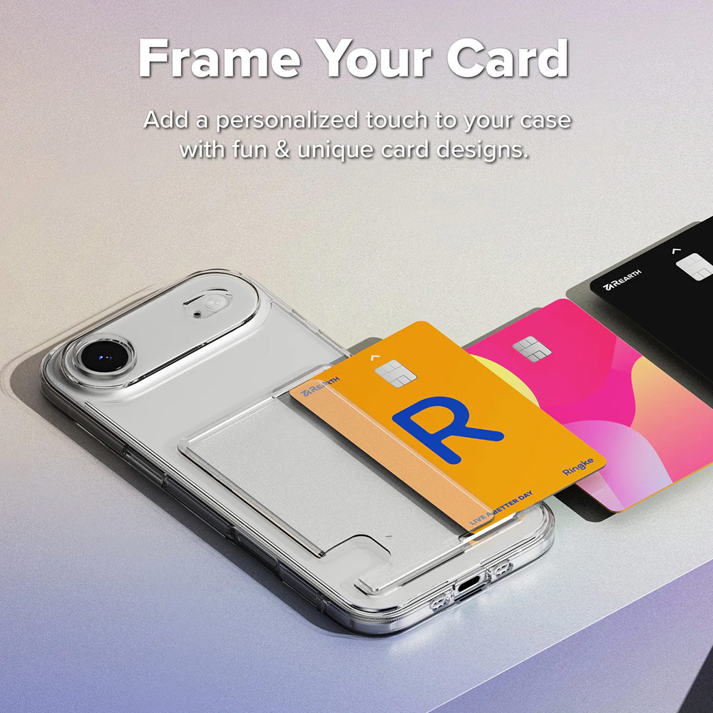 Picture of Apple iPhone Air 6.5 Case | Ringke Fusion Card Holder Drop Protection Case for iPhone Air 6.5 (Clear)