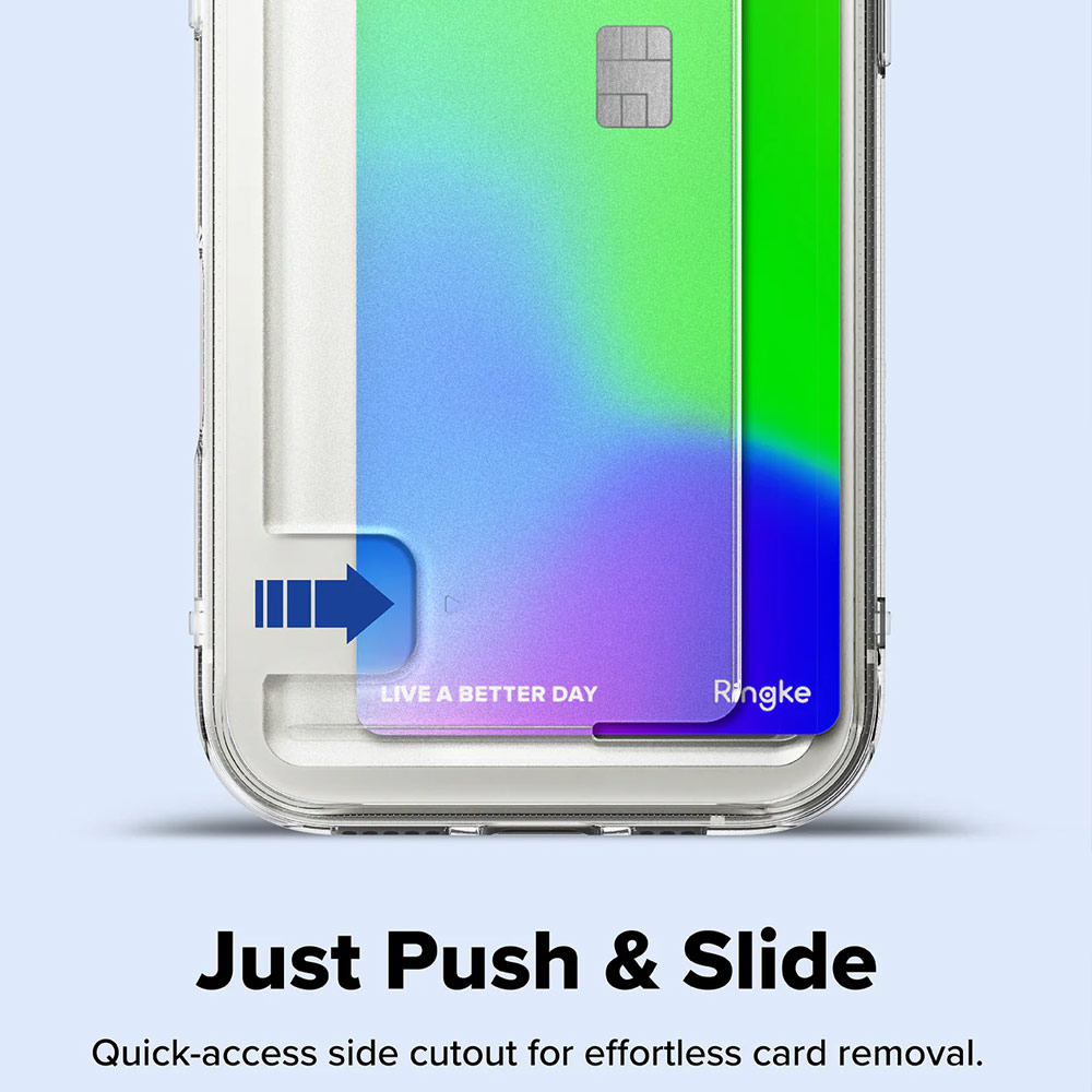 Picture of Apple iPhone 17 6.3 Case | Ringke Fusion Card Holder Drop Protection Case for iPhone 17 6.3 (Clear)