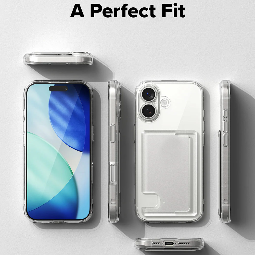 Picture of Apple iPhone 17 6.3 Case | Ringke Fusion Card Holder Drop Protection Case for iPhone 17 6.3 (Clear)