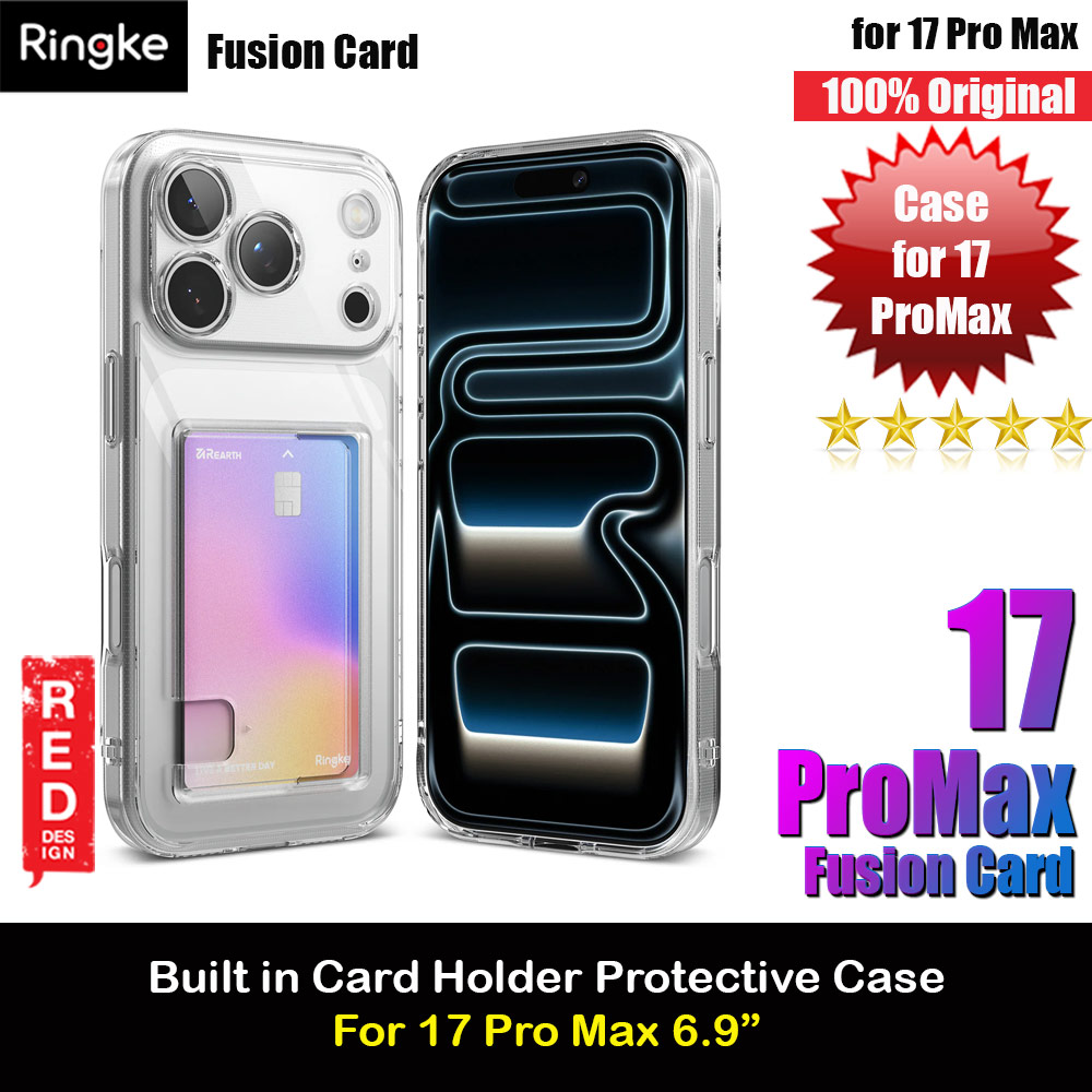 Picture of Ringke Fusion Card Holder Drop Protection Case for iPhone 17 Pro Max 6.9 (Clear) Apple iPhone 17 Pro Max 6.9- Apple iPhone 17 Pro Max 6.9 Cases, Apple iPhone 17 Pro Max 6.9 Covers, iPad Cases and a wide selection of Apple iPhone 17 Pro Max 6.9 Accessories in Malaysia, Sabah, Sarawak and Singapore 
