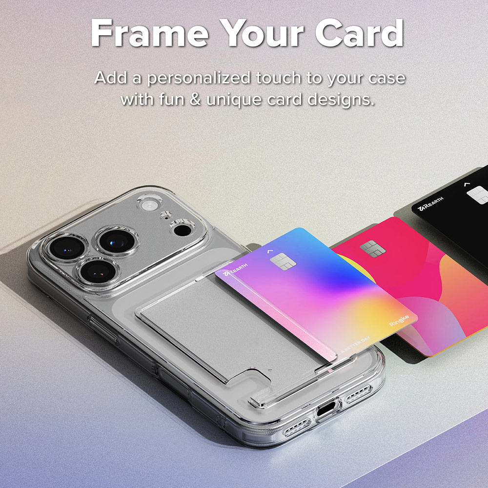 Picture of Apple iPhone 17 Pro Max 6.9 Case | Ringke Fusion Card Holder Drop Protection Case for iPhone 17 Pro Max 6.9 (Clear)