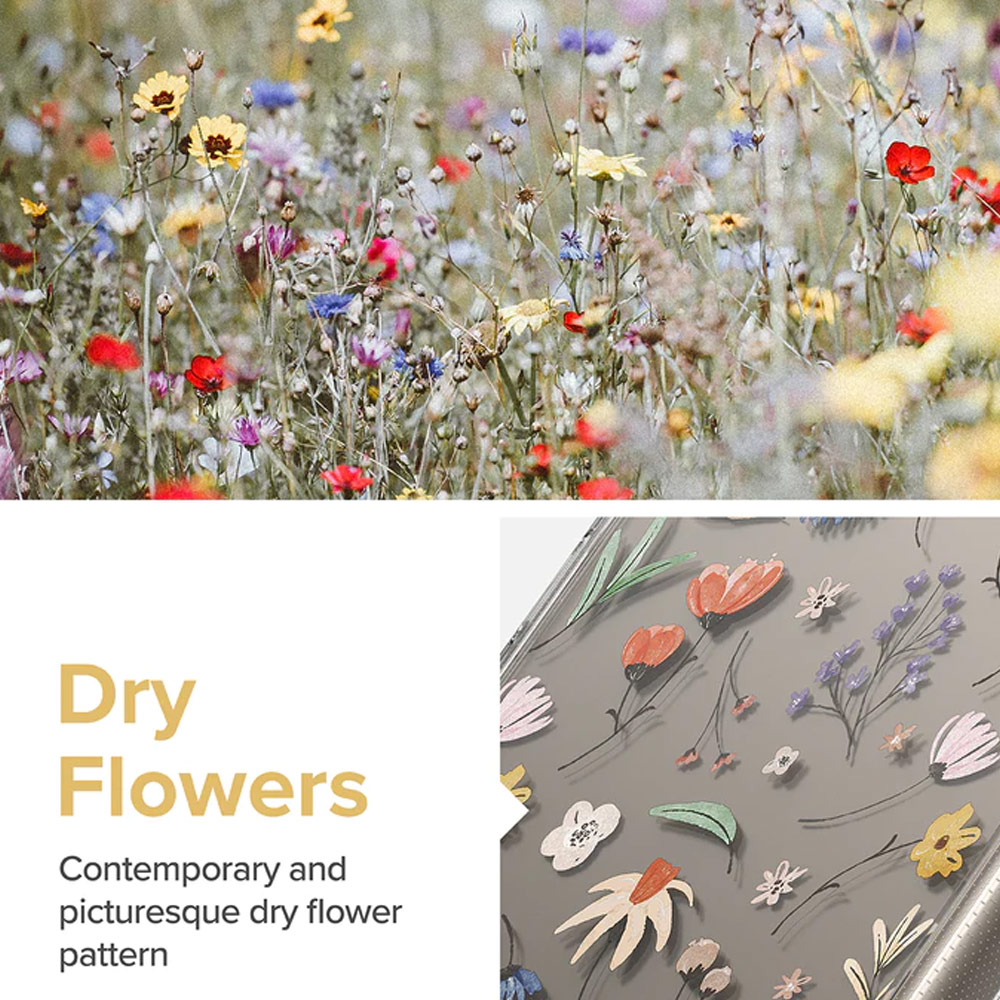 Picture of Samsung Galaxy S24 Ultra Case | Ringke Fusion Design Drop Protection Case for Samsung Galaxy S24 Ultra 6.8 (Dry Flowers)