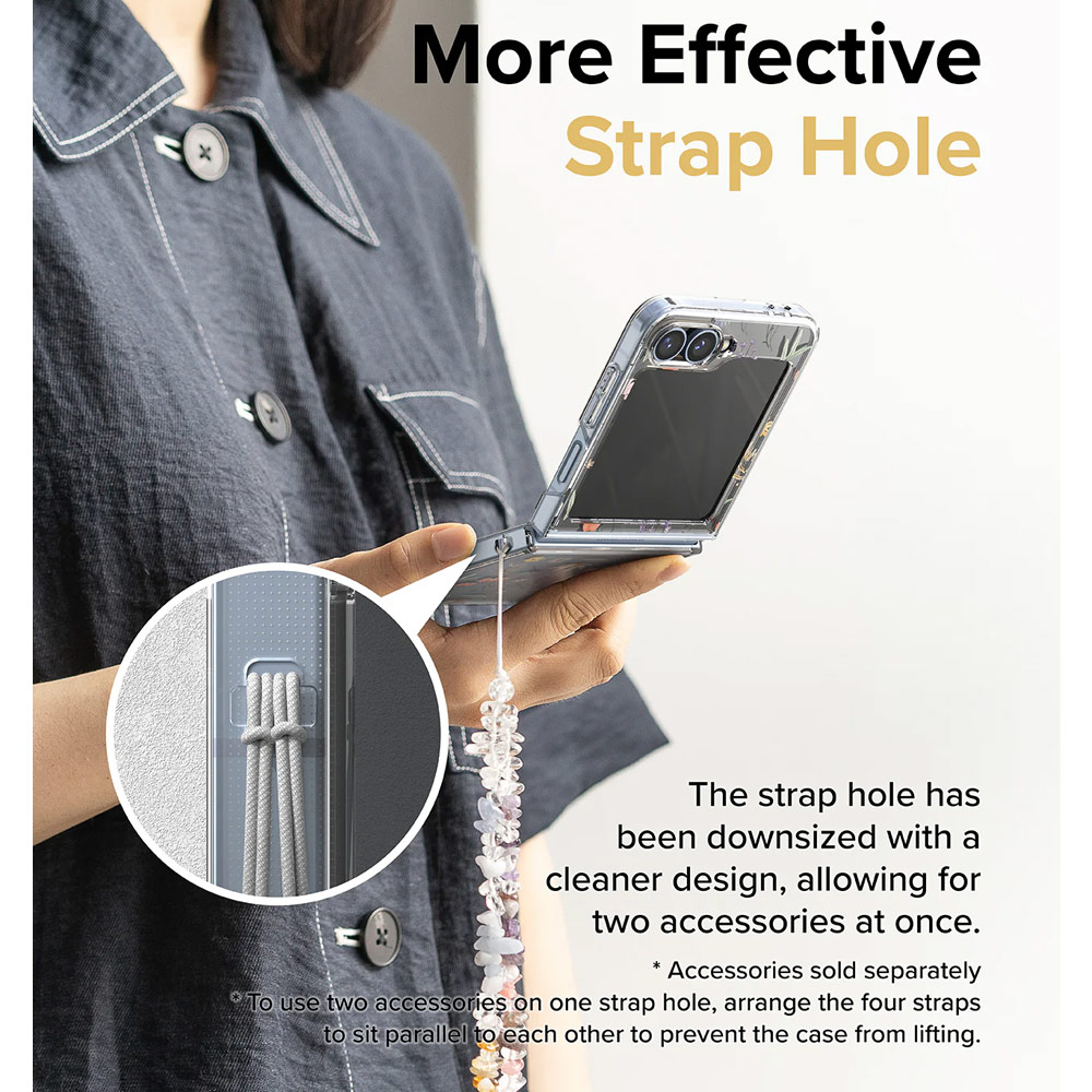 Picture of Samsung Galaxy Z Flip 6 Case | Ringke Fusion Design Protection Case with Strap Hole for Samsung Galaxy Z Flip 6 (Dry Flowers)