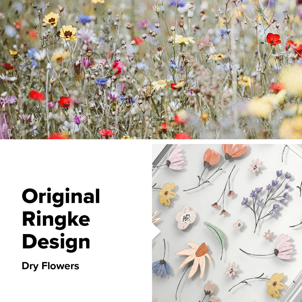 Picture of Samsung Galaxy Z Flip 7 Case | Ringke Fusion Design Protection Case with Strap Hole for Samsung Galaxy Z Flip 7 (Dry Flowers)