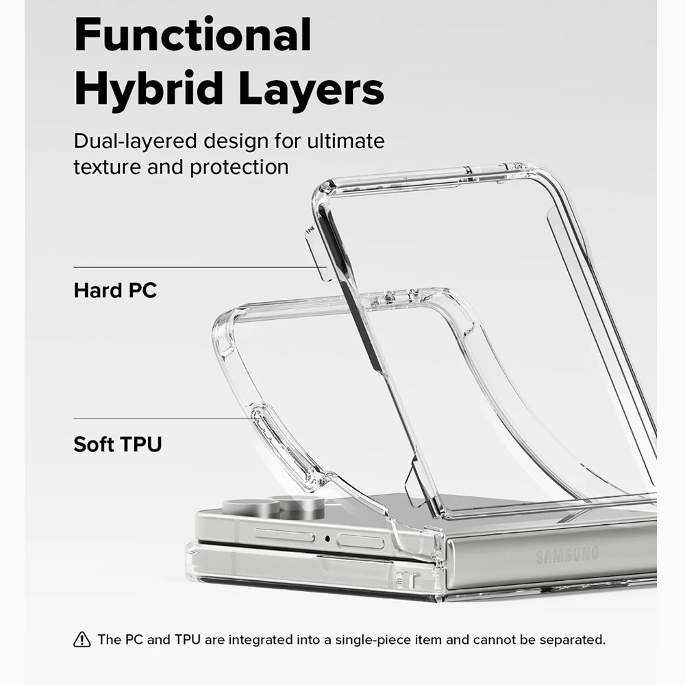 Picture of Samsung Galaxy Z Flip 7 Case | Ringke Fusion Design Protection Case with Strap Hole for Samsung Galaxy Z Flip 7 (Dry Flowers)