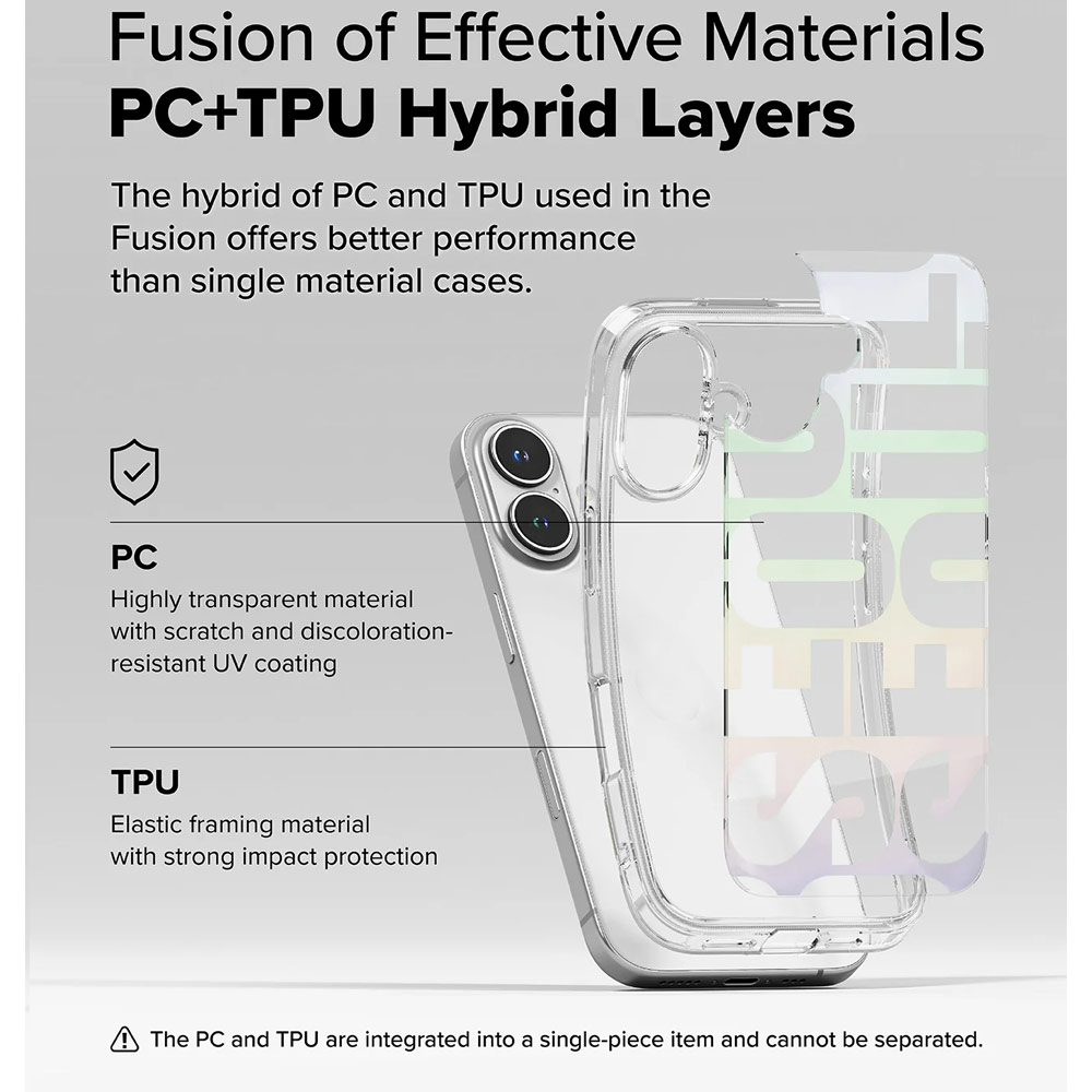 Picture of Apple iPhone 16 Plus 6.7 Case | Ringke Fusion Design Drop Protection Case for iPhone 16 Plus 6.7 (Seoul)